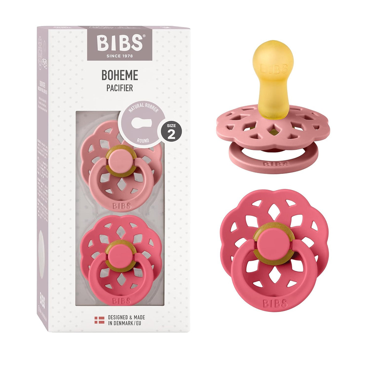 BIBS BOHEME fopspenen kalmerend 2-pack 6-18 mnd