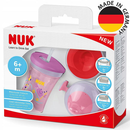 NUK set d'apprentissage à boire gobelet + 3 embouts