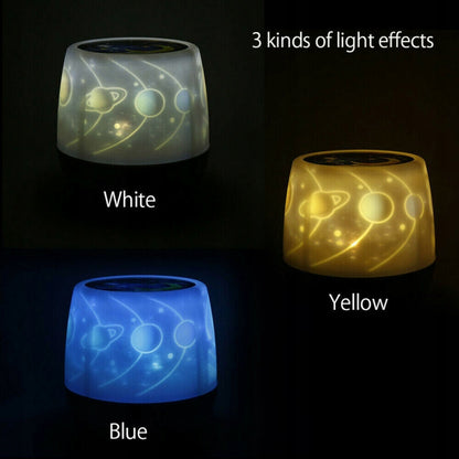 SPECIAL SWEET lampka nocna + projektor, 5 motywów, biały projektor z 3 efektami światła: white, yellow i blue