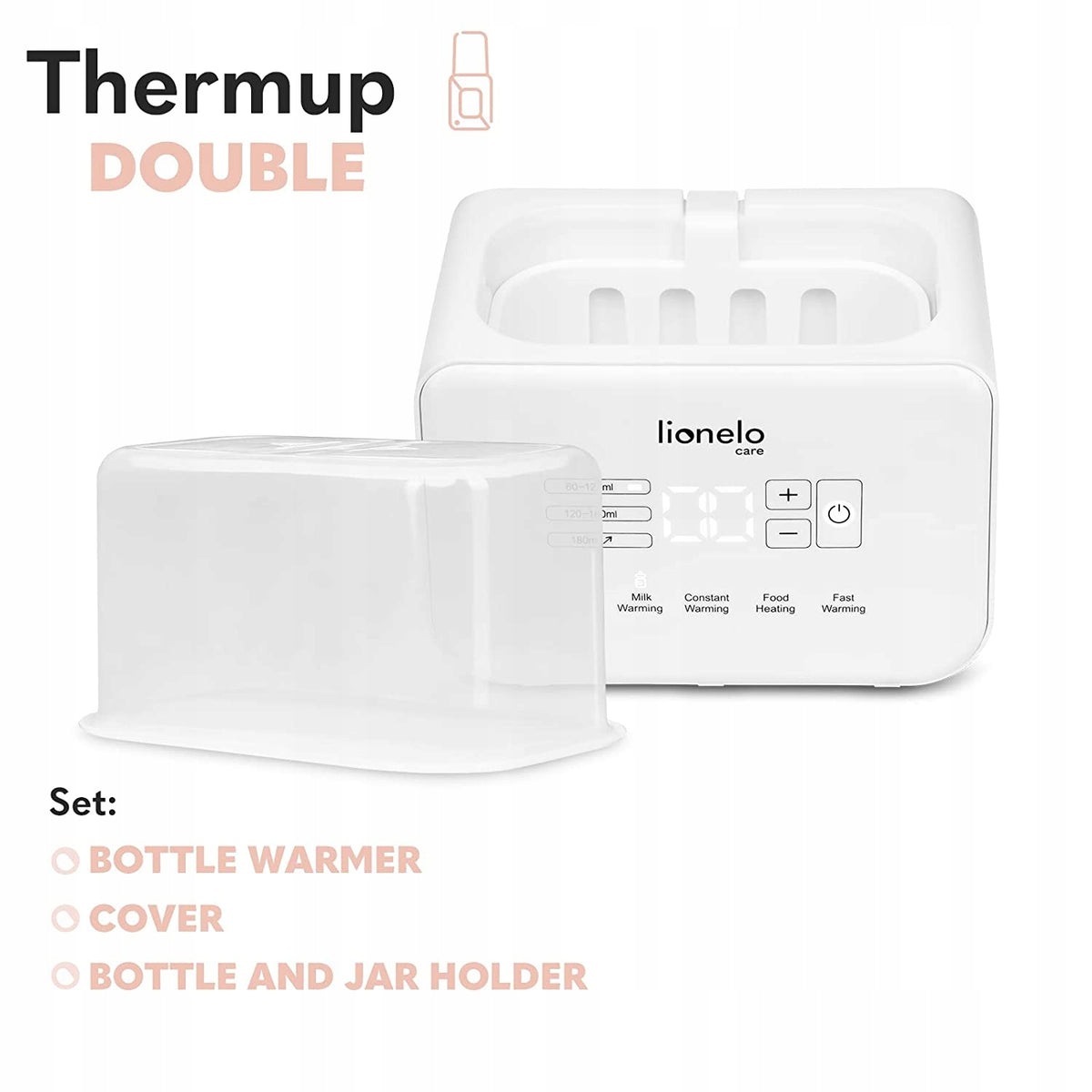 LIONELO THERMUP DOUBLE dupla cumisüveg-melegítő