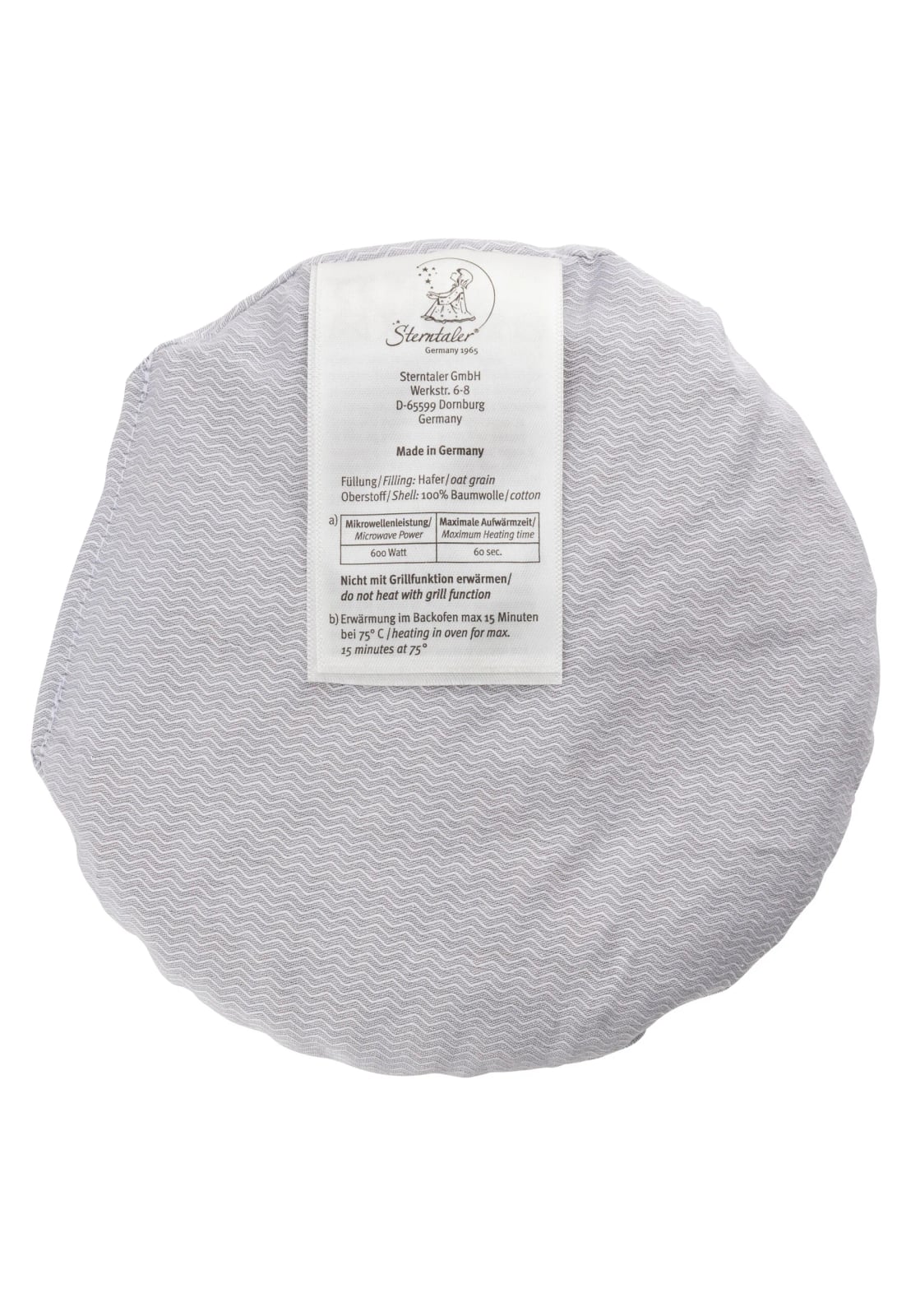 Sterntaler Dino Rexi kussen met havervulling blauw 17x17cm