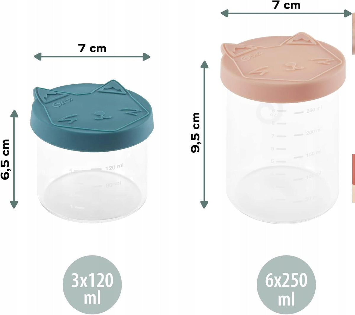 BABYMOOV ISY BOWLS Glasbehälter 6x250 3x120