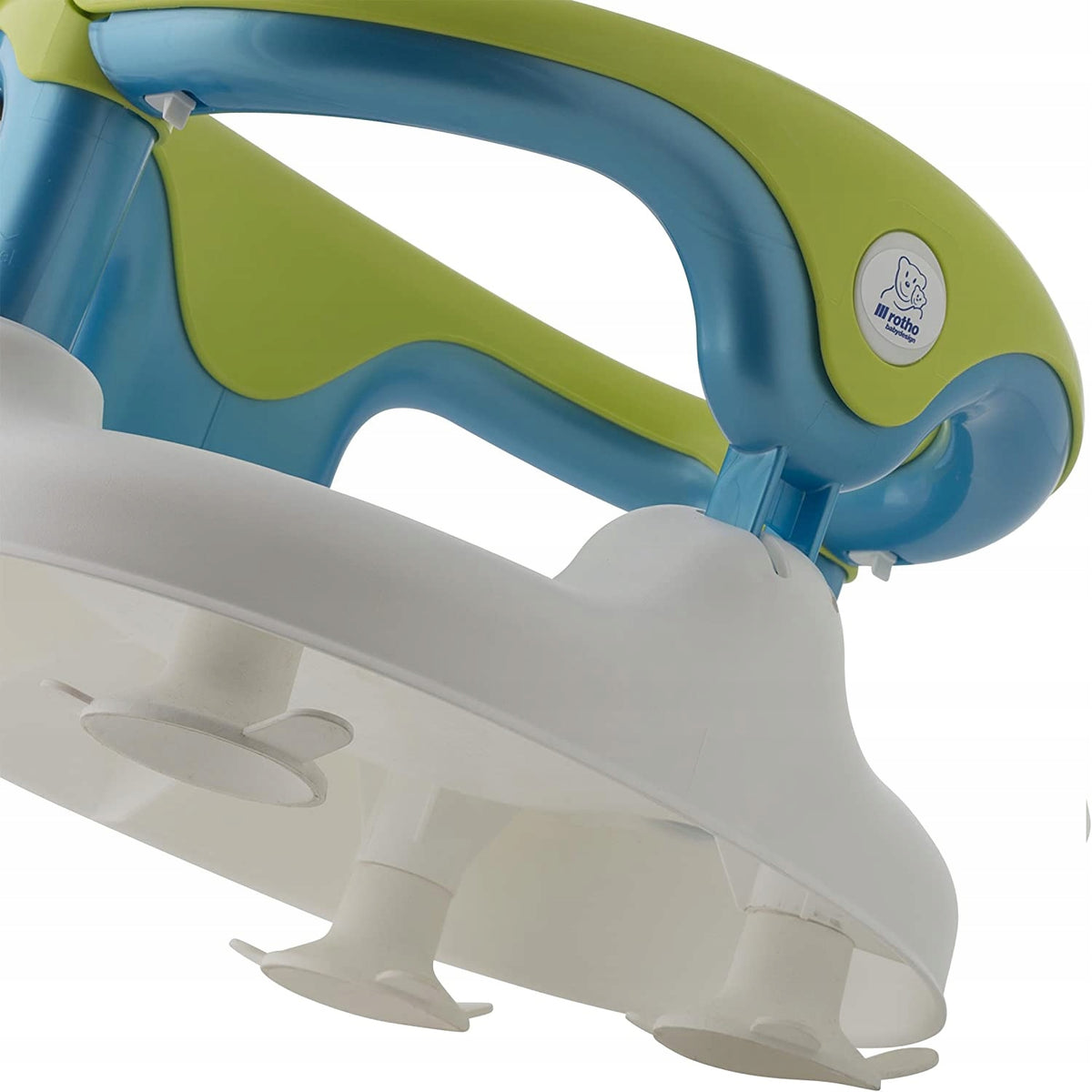 ROTHO Babydesign krzesełko do kąpieli 13kg, fotelik kąpielowy dla dziecka, zielono-niebieski