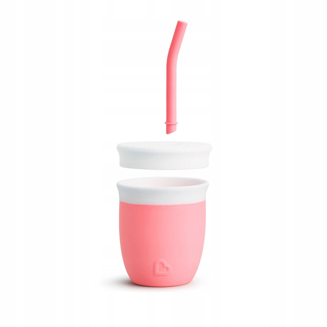 MUNCHKIN C'est Silicone! ποτήρι με καλαμάκι 6μ+ 120ml