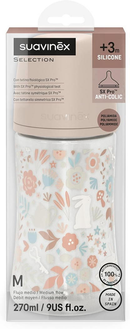 SUAVINEX fles met symmetrische SX PRO speen 270ml 3m+