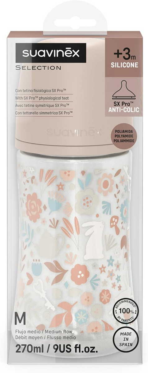 SUAVINEX biberon con tettarella simmetrica SX PRO 270ml 3m+