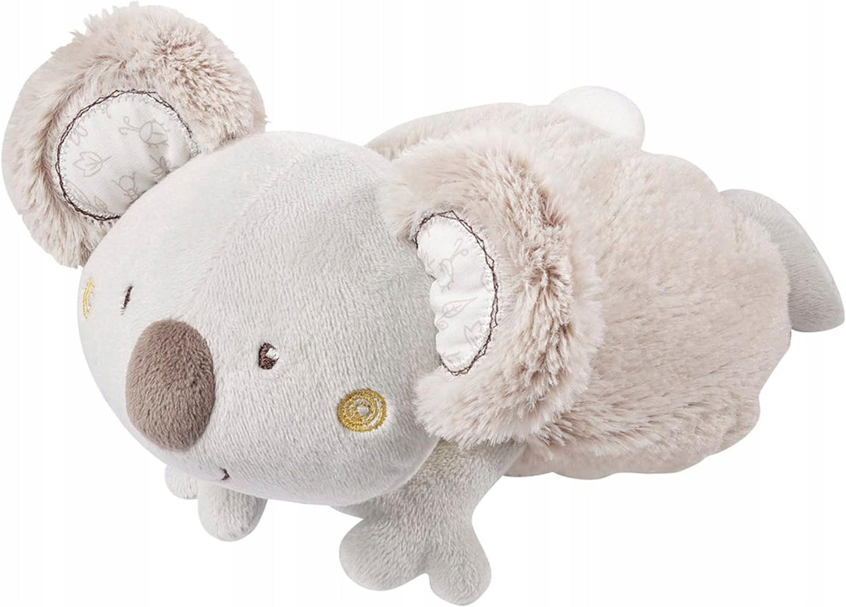 FEHN pluszowy KOALA TERMOFOR - szary termofor dla dzieci z wyjmowanym wkładem z pestek winogron