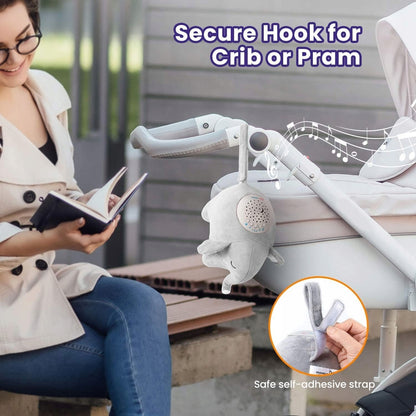 MOMCOZY plyšová hračka projektor hvězd 15 melodií a zvuků 13x19 cm SLON