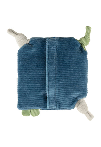 Sterntaler Dino Rexi kussen met havervulling blauw 17x17cm