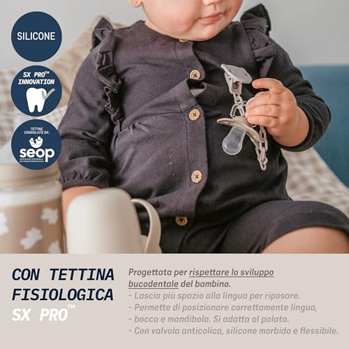 Suavinex SX Pro butelka antykolkowa 3m+ 270ml M birdies z silikonowym smoczkiem fizjologicznym dla niemowląt