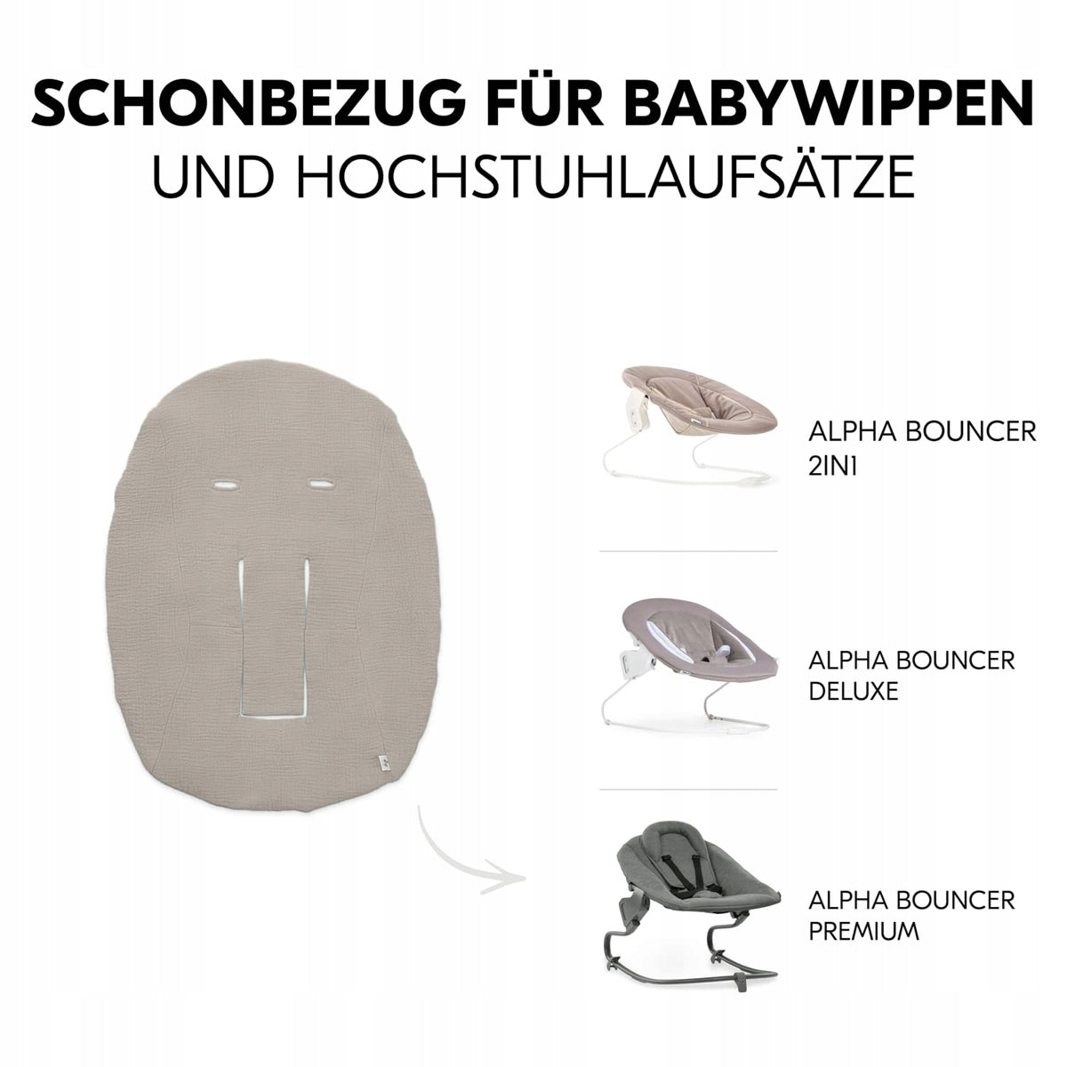 Funda HAUCK para hamaca Alpha Bouncer Premium / Deluxe / 2-en-1
