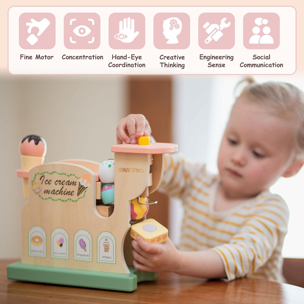 SMARTWO houten ijsmachine set