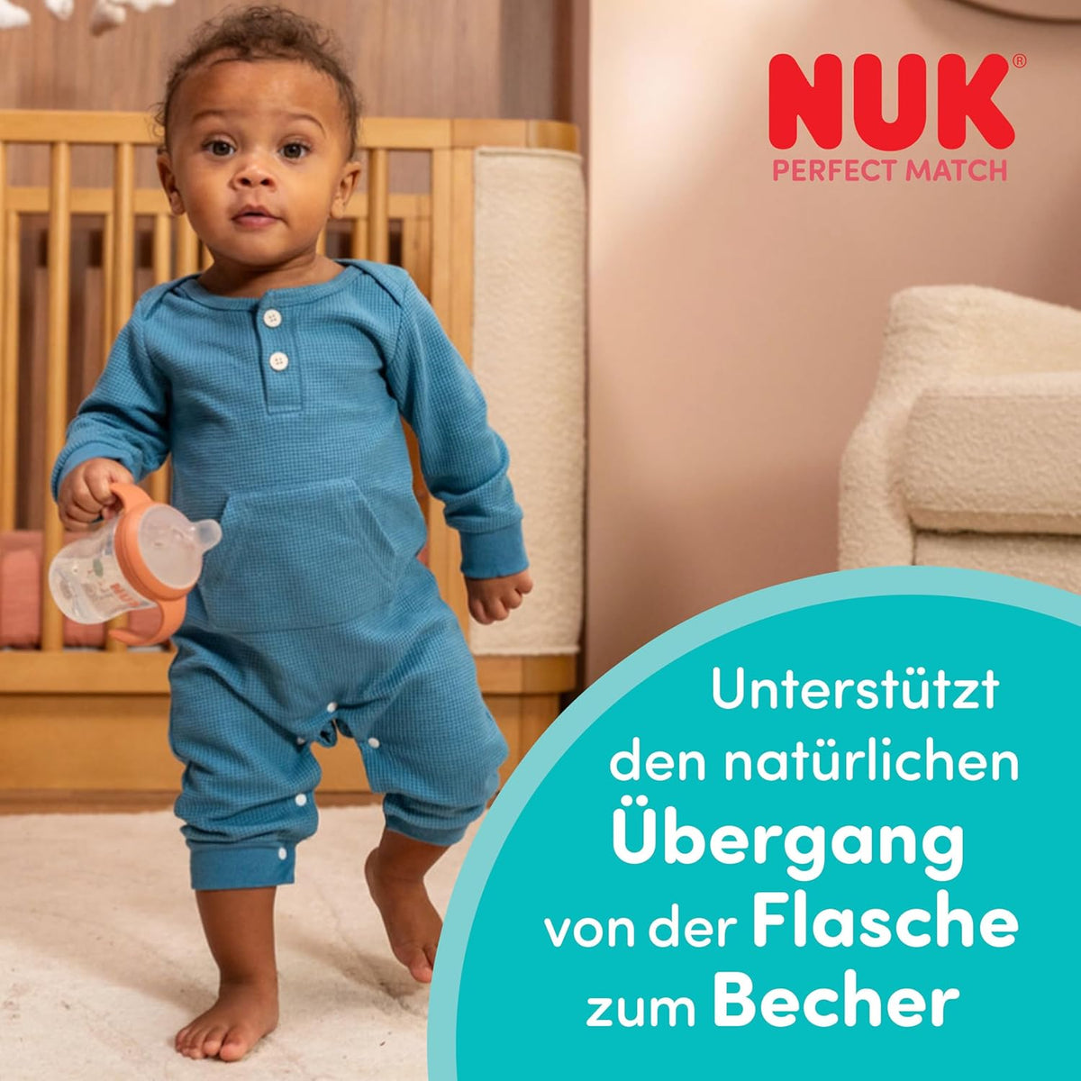 Tasse d’apprentissage NUK Perfect Match Learner 150 ml 6 mois et +