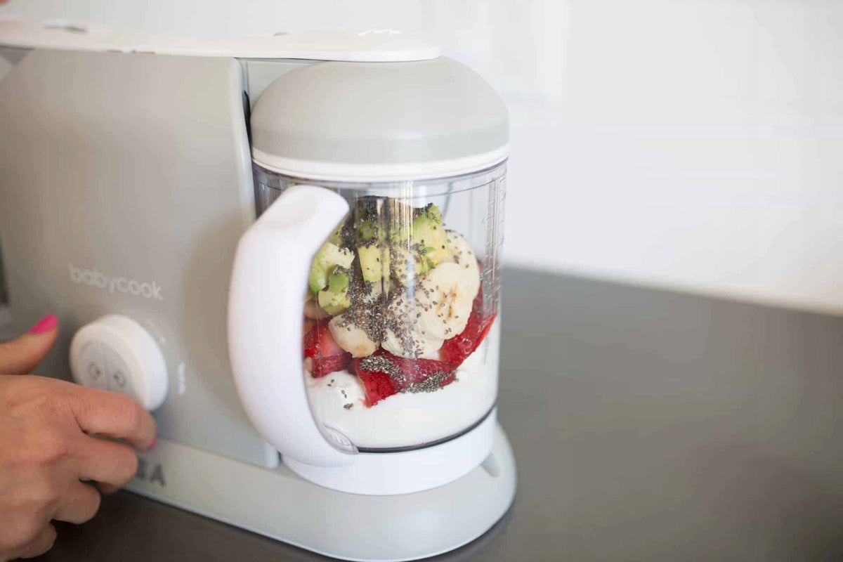 BEABA Babycook Duo ROBOT KUCHENNY 4 w 1 2200 ml, szary parowar i blender do przygotowania posiłków dla dziecka
