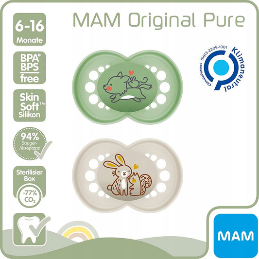 MAM PURE succhietto calmante x2 6-16 +box