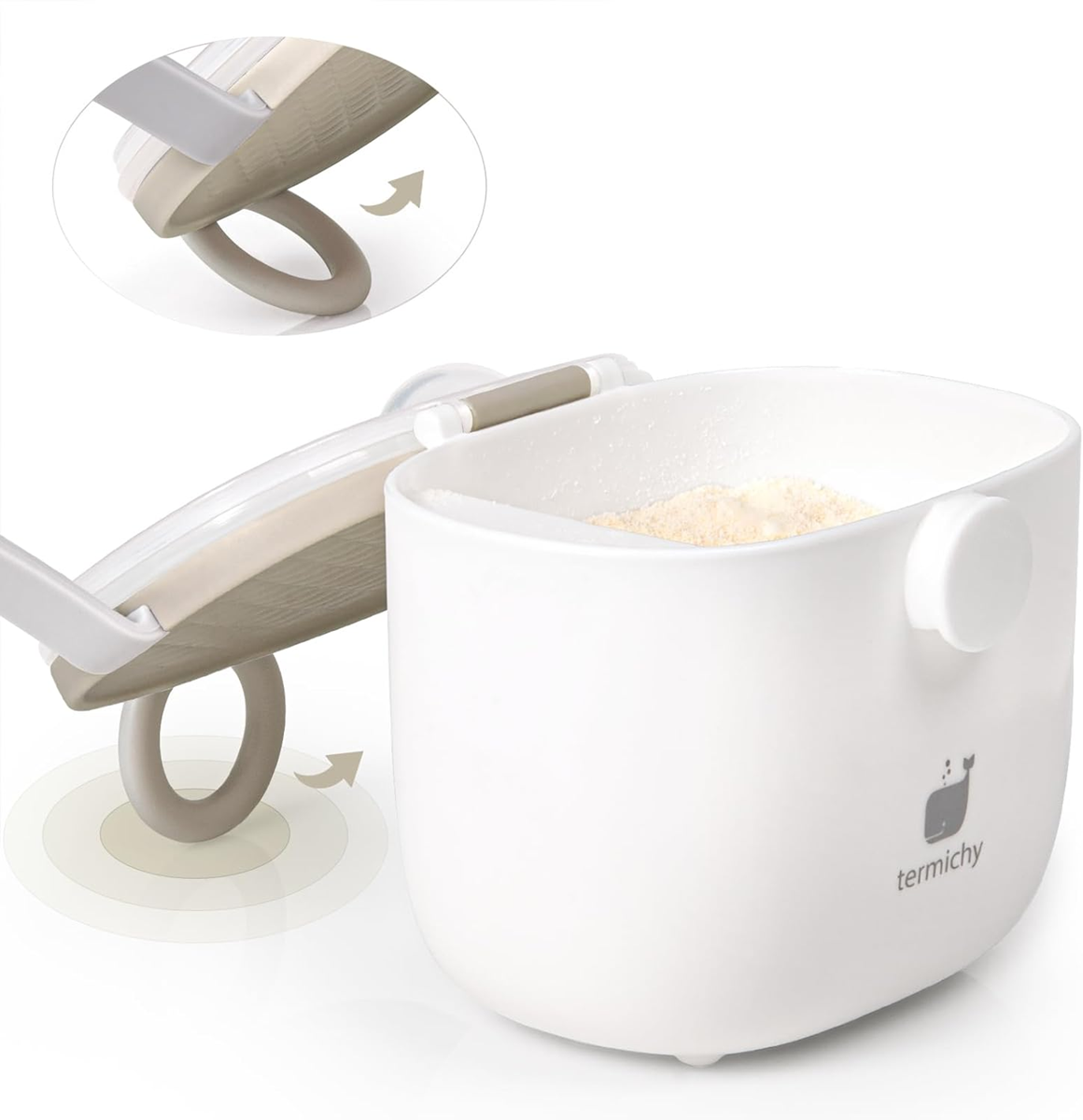 TERMICHY contenitore per latte artificiale da 500 ml, 250 g + misurino