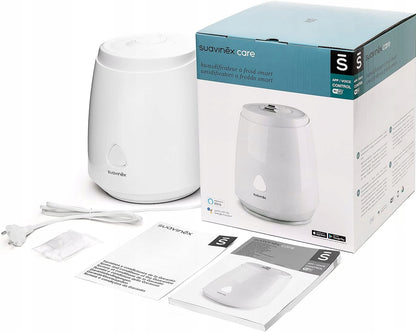 SUAVINEX Care nawilżacz ultradźwiękowy aplikacja biały z opakowaniem, Wi-Fi, Alexa i Google Assistant