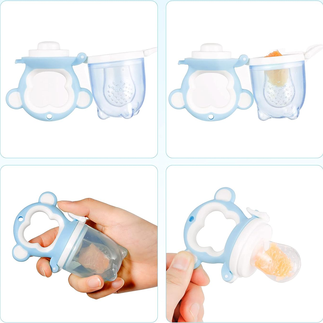 LEADSTAR bijtring fruitdispenser 2 stuks 6 spenen + lepel 90 ml