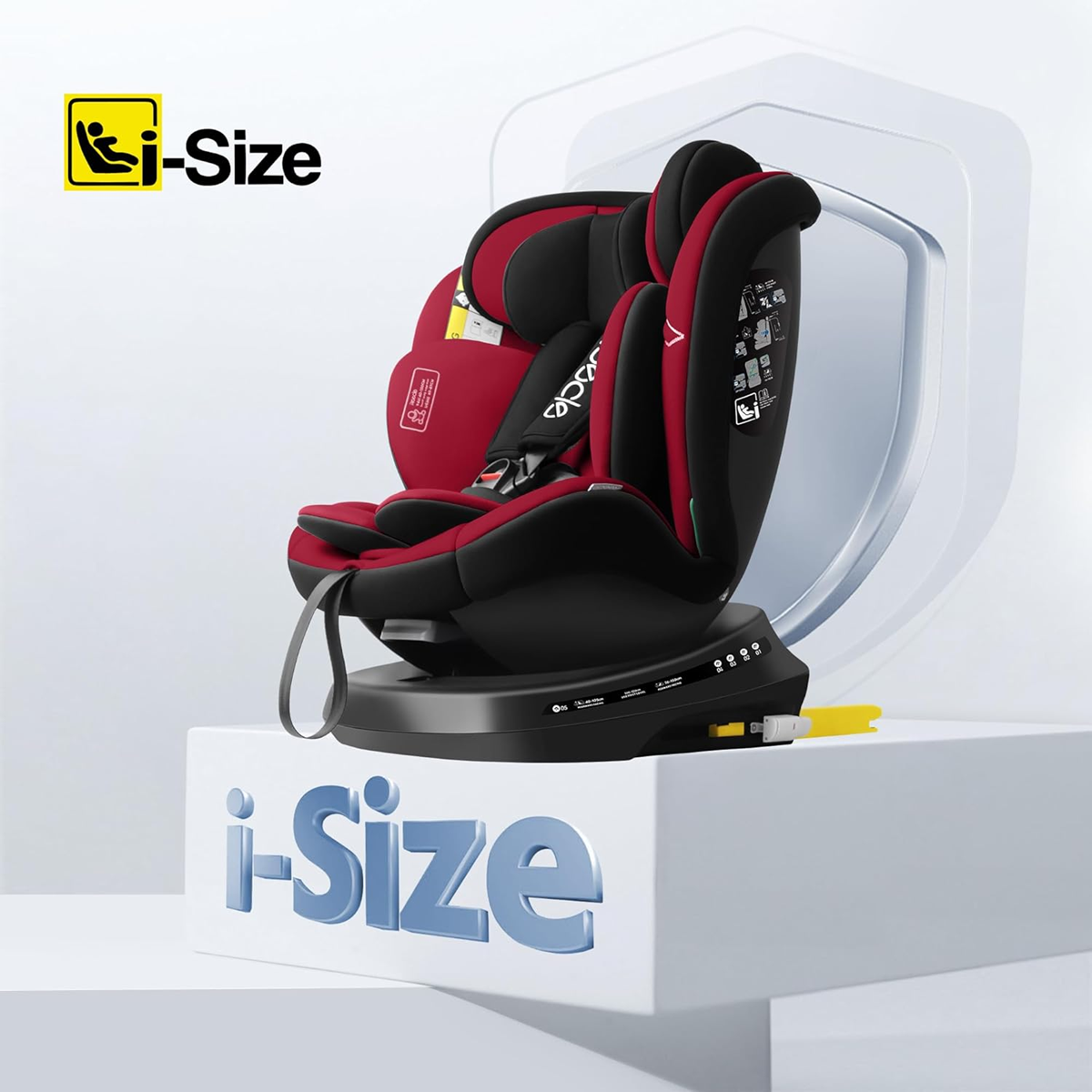 REECLE i-Size draaibare autostoel 360 graden 0-12 jaar 40-150 cm