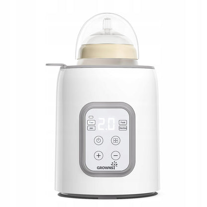 GROWNSY 8w1 sterylizator podgrzewacz do butelek biały, elektryczny, z timerem i wyświetlaczem, BPA free