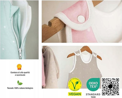 EHRENKIND śpiworek do spania 86/92 całoroczny 2,5TOG śpiwór bawełna 100% unisex, wysokiej jakości zamek