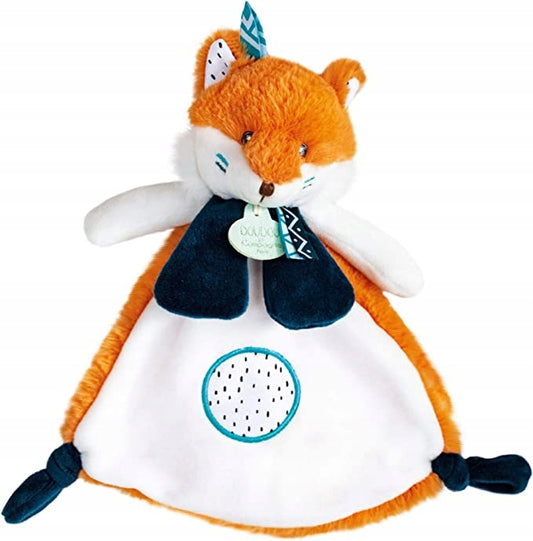 DOUDOU et COMPAGNIE pacynka przytulanka LIS 23cm pluszak lisek dla niemowląt 0+ z 100% poliestru