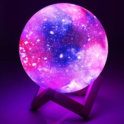BAKTH Galaxy veilleuse lune 16 couleurs + télécommande et support LUNE