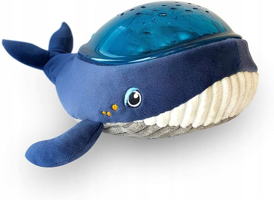 PABOBO Aqua Dream PROJEKTOR z melodią, niebieski projektor dziecięcy wieloryb z melodią i dźwiękami morskimi