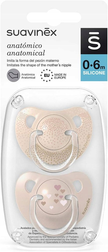 SUAVINEX anatomický dudlík x2 silikon 0-6 měsíců