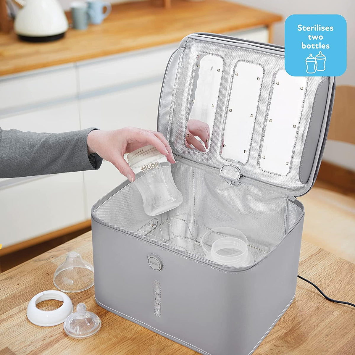 NUBY UV draagbare sterilisator voor speelgoed en meer 360 graden