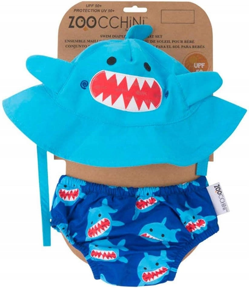 ZOOCCHINI πάνα κολύμβησης + καπέλο 3-6 μηνών
