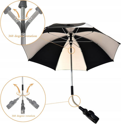 RIGHTO protector paraguas para cochecito diámetro 74 cm impermeable rayos UV