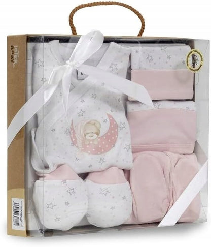 INTERBABY geschenkset van bamboe pyjama muts sokken slabbetje