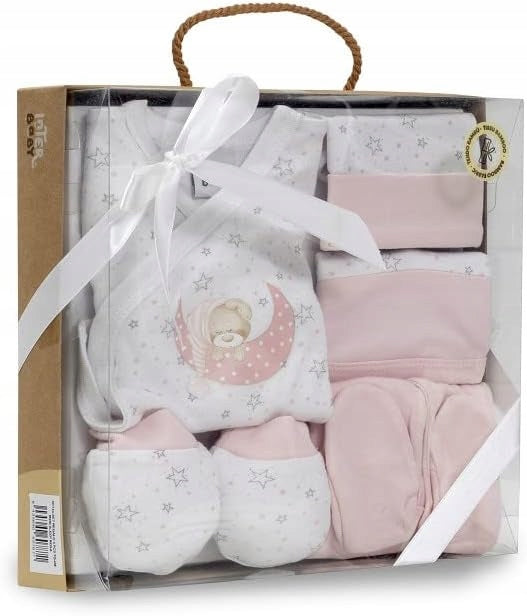 INTERBABY geschenkset van bamboe pyjama muts sokken slabbetje