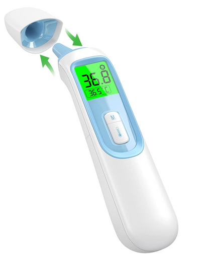 IDOIT contactloze infrarood thermometer VOORHOOFD OOR VOEDSEL + etui
