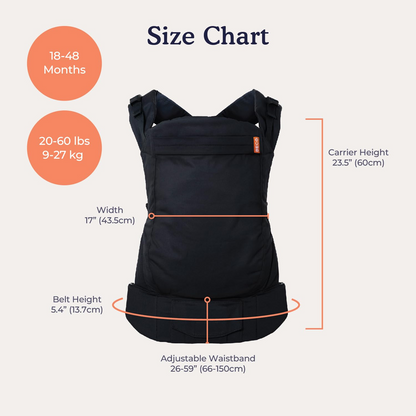 BECO TODDLER draagzak met gesp 9-27kg / 18-48 maanden