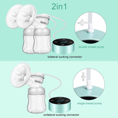 PIAEK podwójny laktator elektryczny BPA FREE, 2w1 z podwójnym i pojedynczym odciąganiem mleka