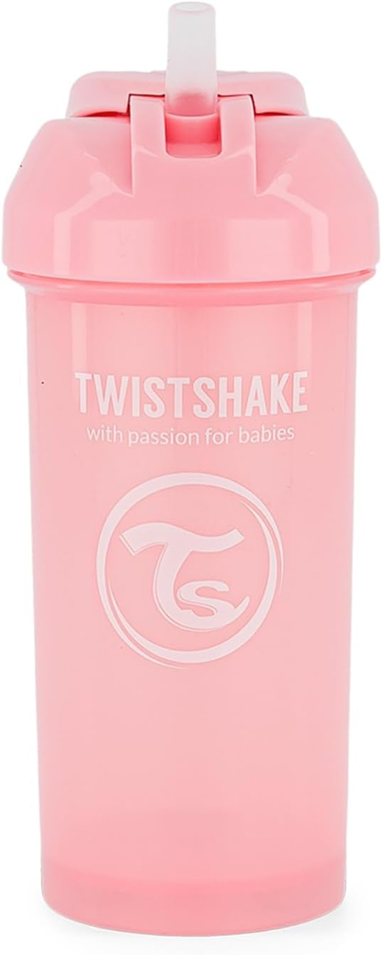 TWISTSHAKE Bicchiere Antigoccia con Cannuccia 360 ml 6 m+