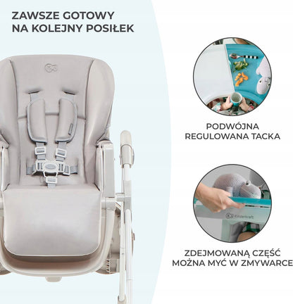 KINDERKRAFT YUMMY chaise haute avec tablette