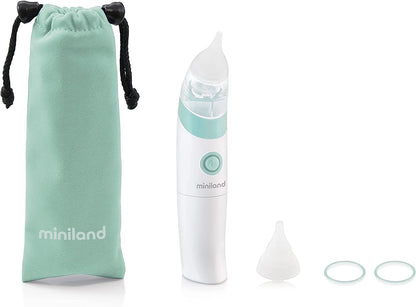 MINILAND elektrische neusaspirator + 2 mondstukken en etui