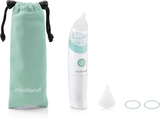 MINILAND elektrische neusaspirator + 2 mondstukken en etui