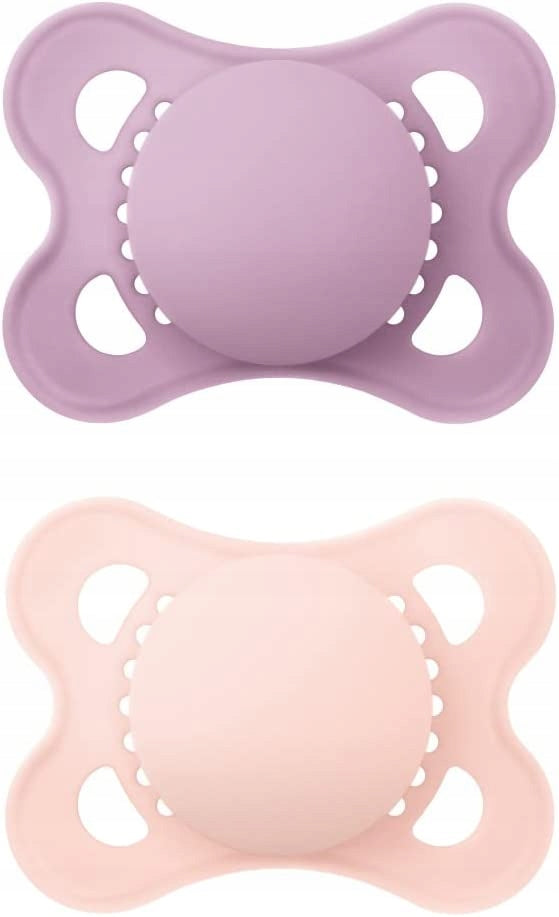 MAM ORIGINAL smoczek uspokajający x2 2-6m kauczuk, różowy i fioletowy