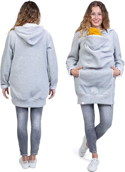 VIVA LA MAMA fleece top voor moeder en baby om XL te dragen