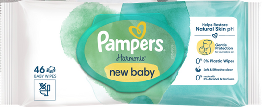 PAMPERS HARMONIE vochtige doekjes NEW BABY x46
