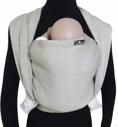 DIDYMOS chusta tkana do noszenia r.6, szara, 100% bawełna organiczna, noszenie dziecka z przodu