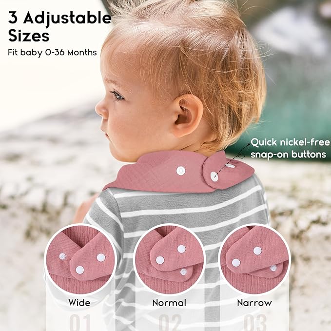 YOOFOSS mousseline slabbetjes bandana x10