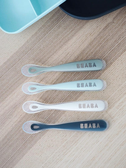 BEABA set van 4 siliconen lepels