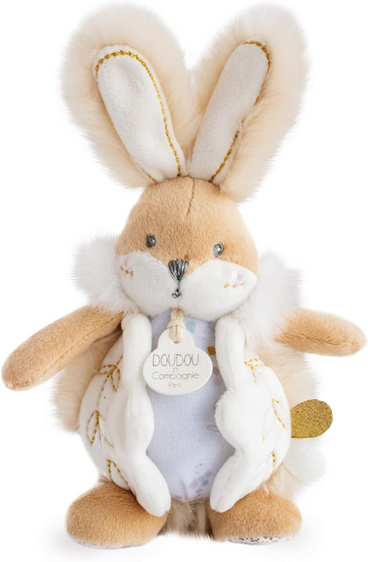 DOUDOU et Compagnie KONIJN knuffel 20 cm + pluche boekhoesje