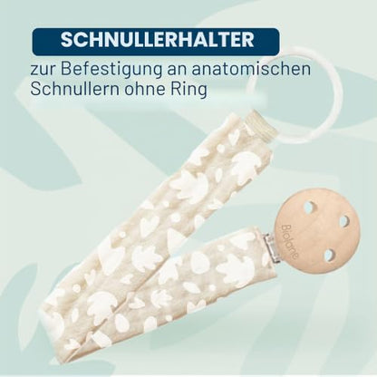 Biolane cotton pacifier clip holder