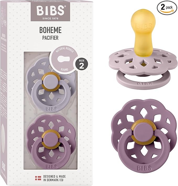 BIBS BOHEME sucettes apaisantes 2 pack caoutchouc 6+